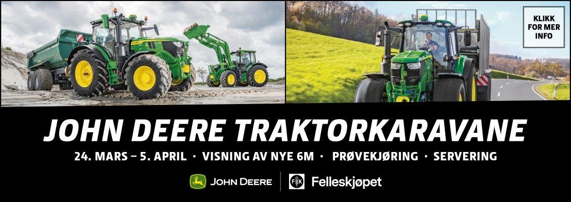 Traktorkaravane hos Felleskjøpet